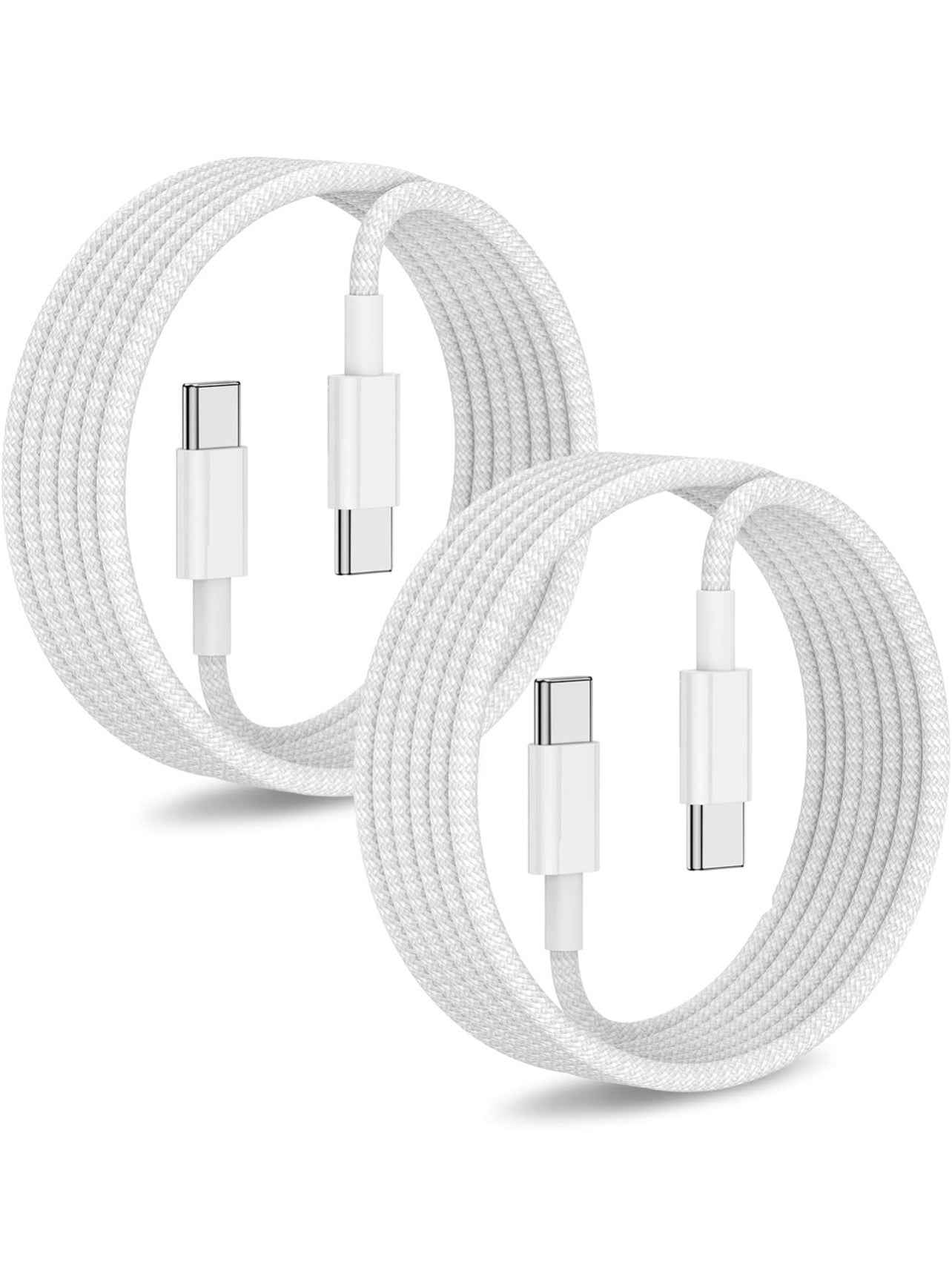 Citelect USB-C to USB-C Charging Cable 6FT (2-Pack) – Nylon Braided Fast Charging Cable for iPhone 16/15, MacBook, iPad, Samsung Galaxy & USB-C Devices