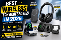 Best Wireless Charging & Travel Tech Accessories in 2026 (MagSafe Power Banks, 3-in-1 Chargers & ANC Headphones)