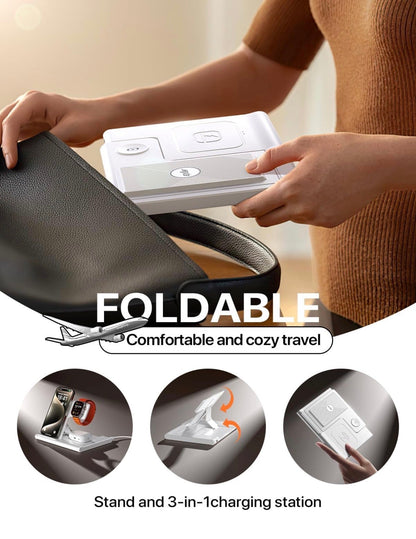 3-in-1 Foldable Magnetic Wireless Charging Station – Fast MagSafe Charger for iPhone, Apple Watch & AirPods Glory Tech Hub