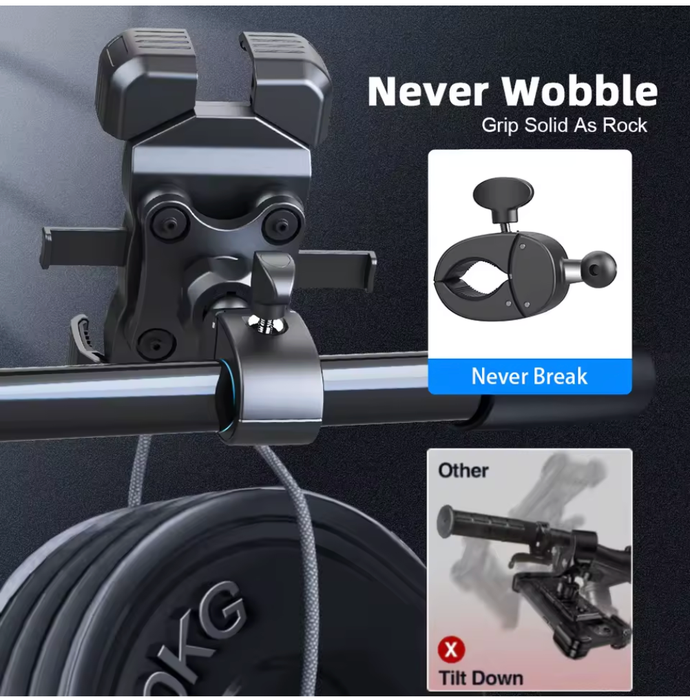 360 rotation bicycle phone mount stable grip