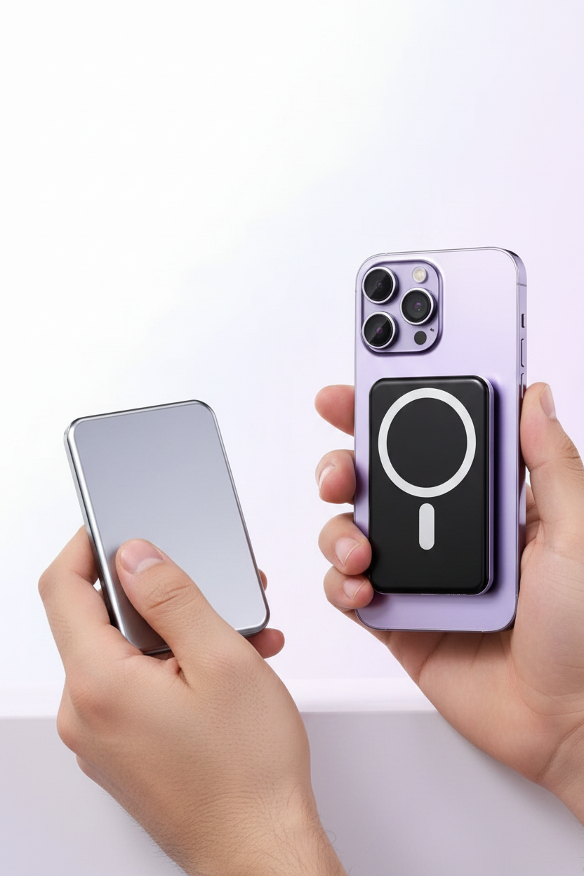 Magnetic Wireless Power Bank 5000mAh | 20W Fast Charging MagSafe-Compatible Mini Portable Charger Glory Tech Hub