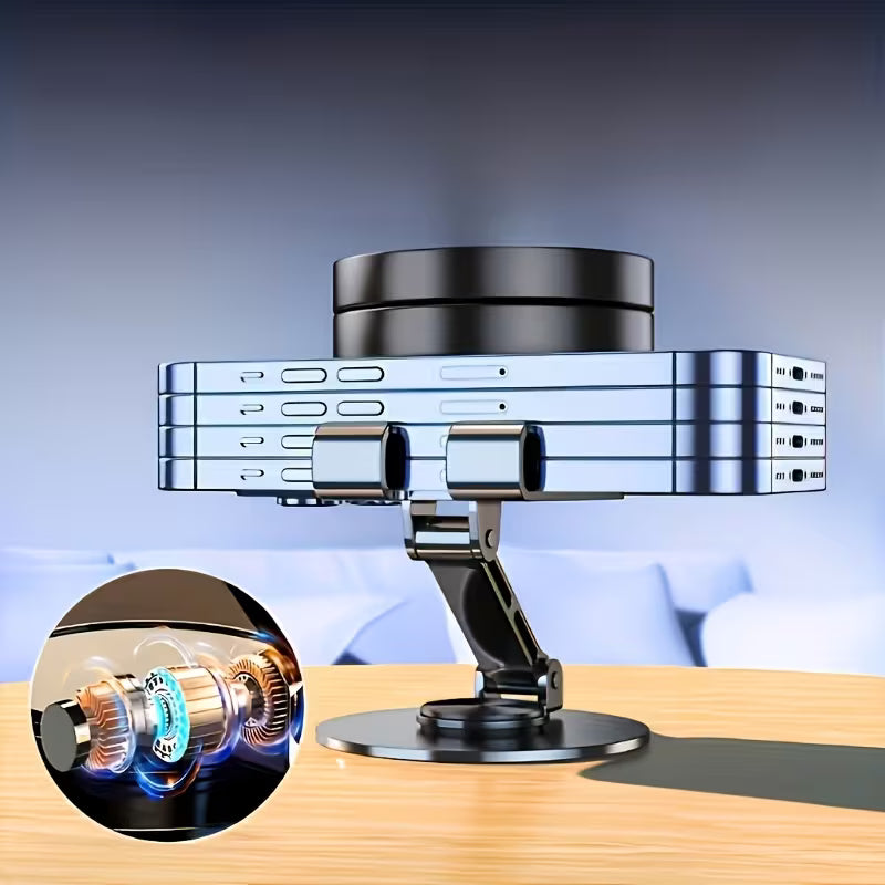 Multifunctional device with a metallic finish on a wooden surface