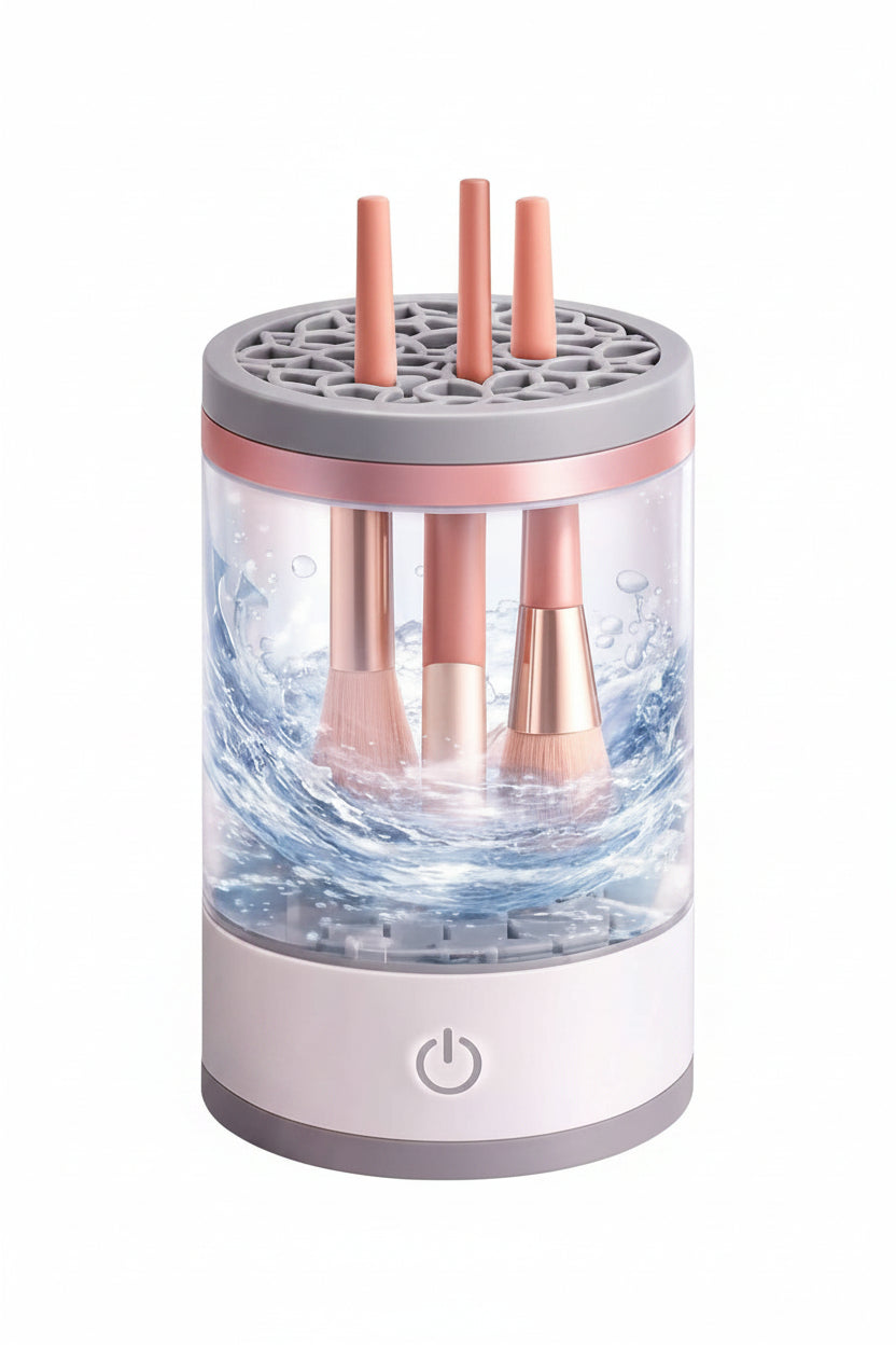Automatic Makeup Brush Cleaner – 360° Electric Cleaner & Dryer for Brushes (Fast Deep Clean)