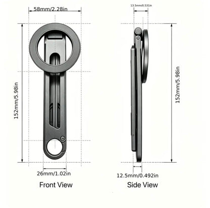 Aluminum Alloy Foldable Desktop Stand for Phone & Tablet - Portable, Multi-Angle, MagSafe Compatible
