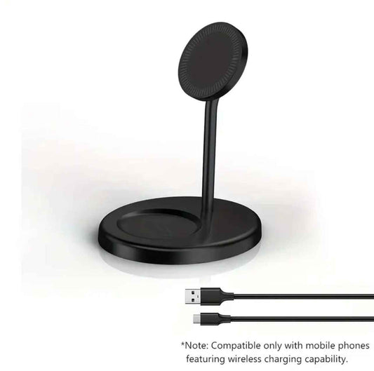 2-in-1 Magnetic Wireless Charging Stand – Fast Charging Station for iPhone & AirPods