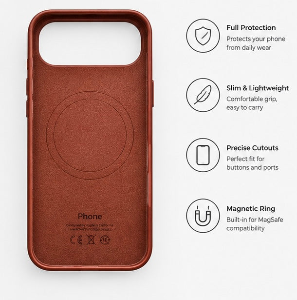 PU Leather Magnetic Case for iPhone 18 Pro & iPhone 18 Pro Max