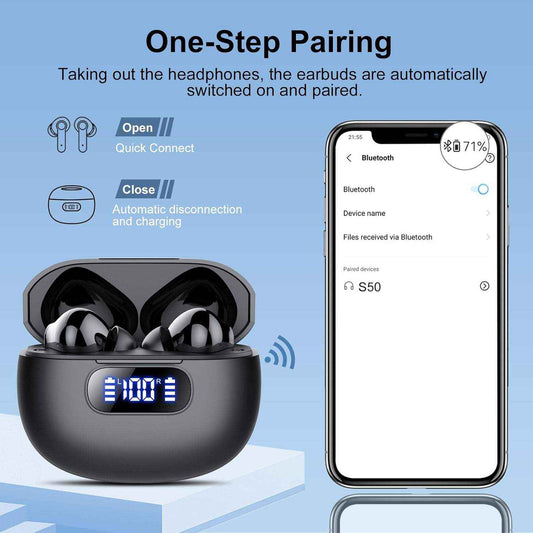 Active Noise Cancelling Bluetooth Earbuds: In-Ear Wireless Headphones with HiFi Stereo