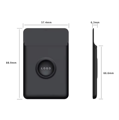 Magnetic Phone Card Holder Wallet – Stick-On Card Sleeve for iPhone & Android | RFID Pocket | Car Visor Mount Compatible