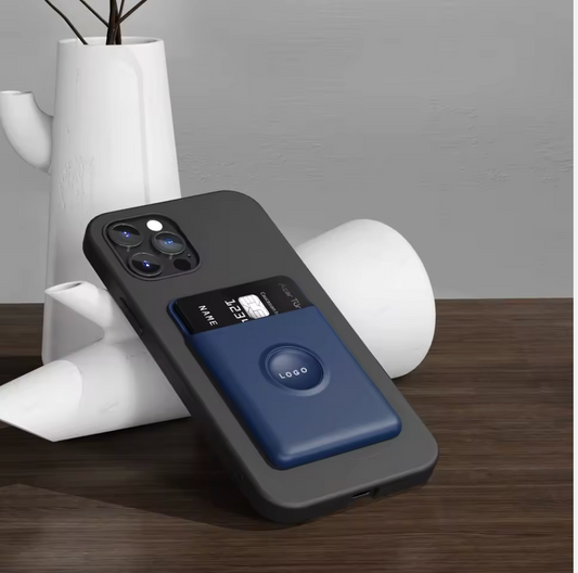 Magnetic Phone Card Holder Wallet – Stick-On Card Sleeve for iPhone & Android | RFID Pocket | Car Visor Mount Compatible