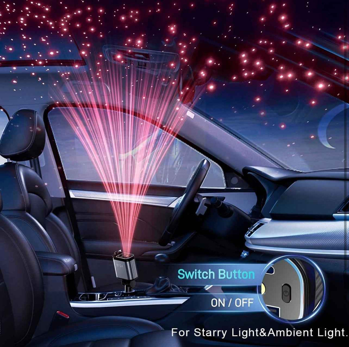 BYDA 69W 4-in-1 Retractable Car Charger – Fast Multi-Port USB-C/USB-A & Lightning Car Adapter for iPhone & Android
