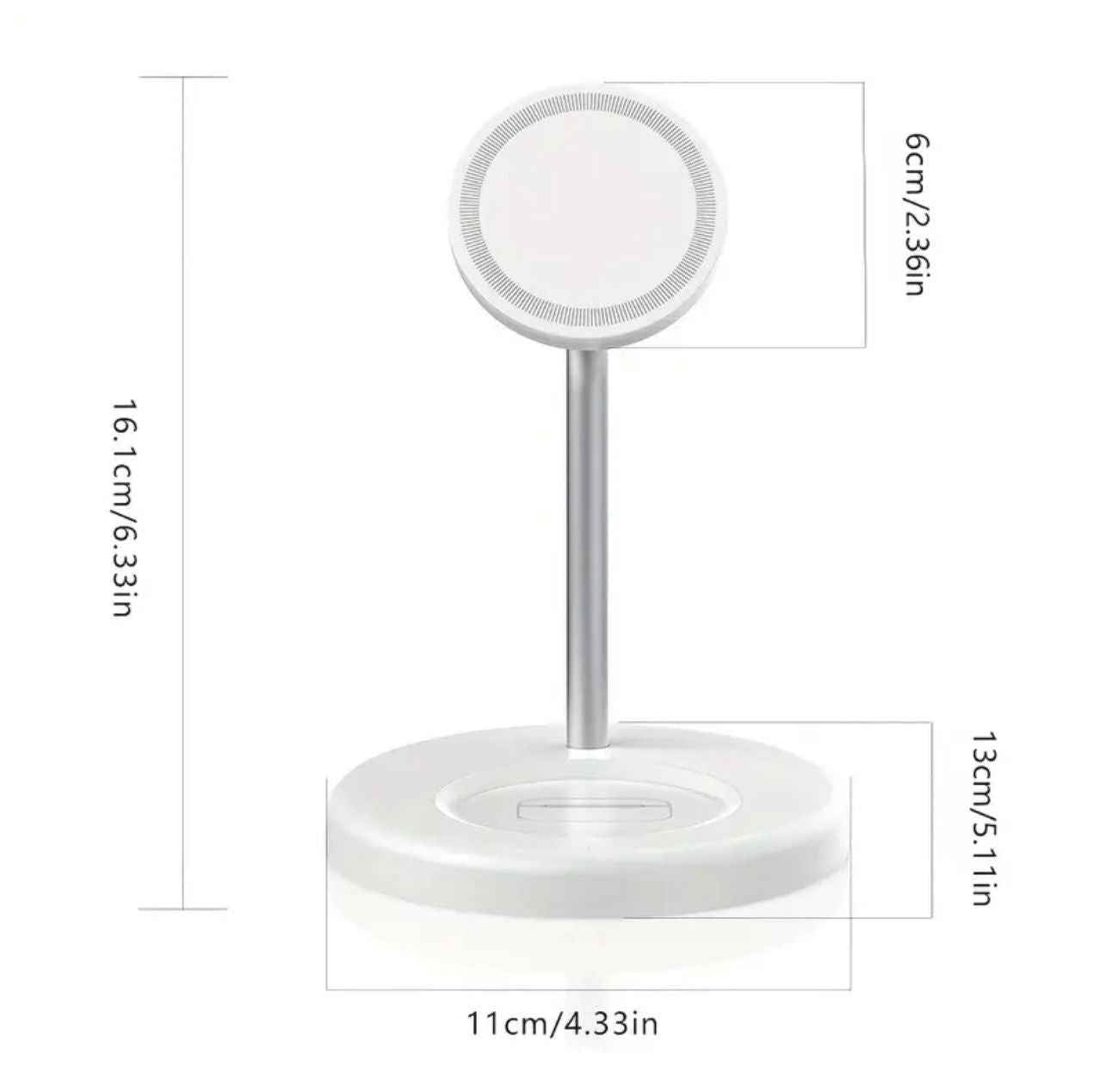 2-in-1 Magnetic Wireless Charging Stand – Fast Charging Station for iPhone & AirPods