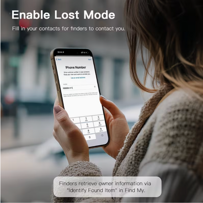 Rechargeable Wallet Tracker Card for iPhone – Works with Find My, Wireless Charging, 4–6 Months Battery, Ultra-Slim Anti-Loss Card