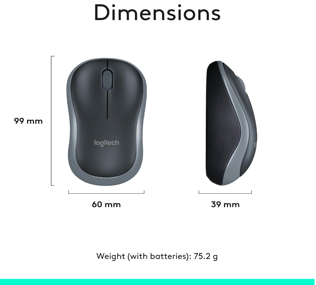 Logitech MK270 Wireless Keyboard and Mouse Combo – Full Size, 2.4 GHz, 8 Multimedia Keys, Long Battery Life, for Windows PC & Laptop