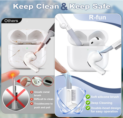 Black Silicone Case for AirPods 4 & AirPods 5 with Cleaning Kit