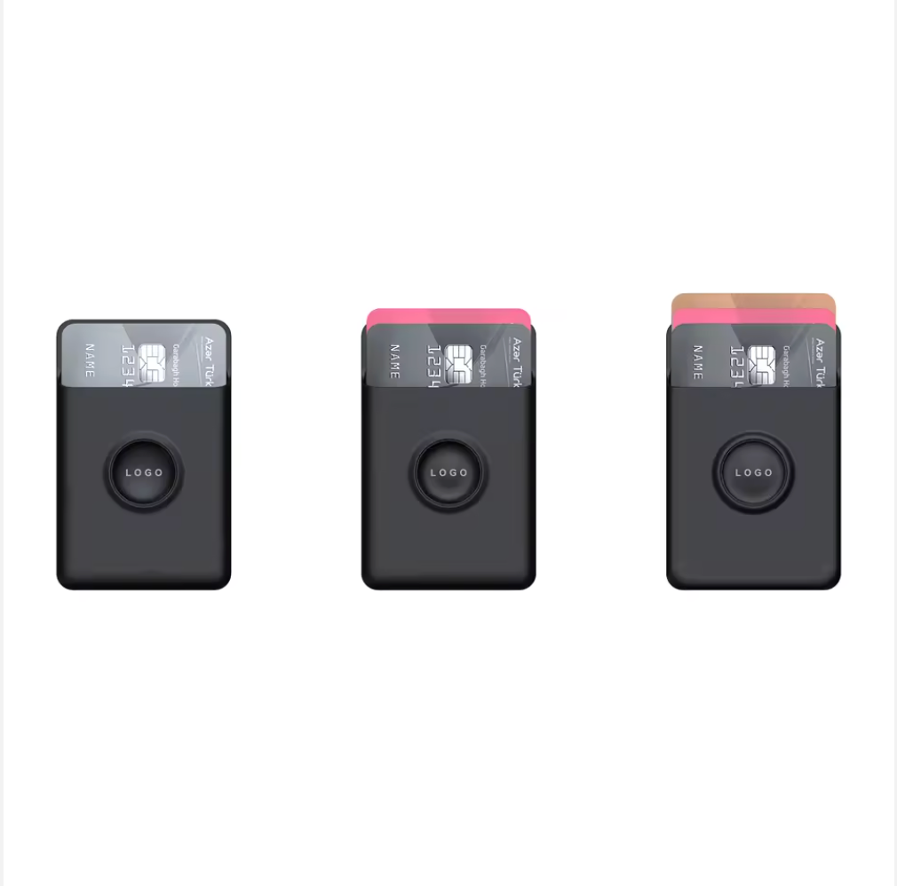 Magnetic Phone Card Holder Wallet – Stick-On Card Sleeve for iPhone & Android | RFID Pocket | Car Visor Mount Compatible