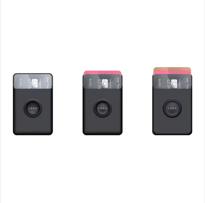 Magnetic Phone Card Holder Wallet – Stick-On Card Sleeve for iPhone & Android | RFID Pocket | Car Visor Mount Compatible