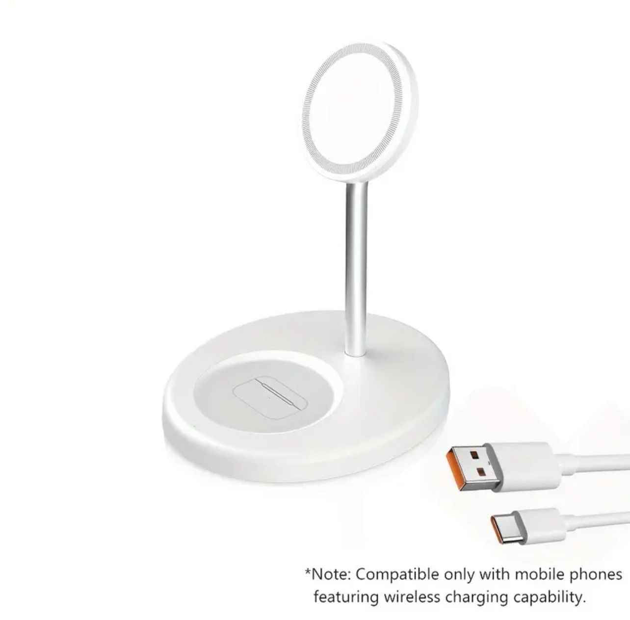 2-in-1 Magnetic Wireless Charging Stand – Fast Charging Station for iPhone & AirPods
